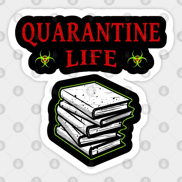 Quarantine Life Self Isolation Bookworm Sticker by Capital Blue